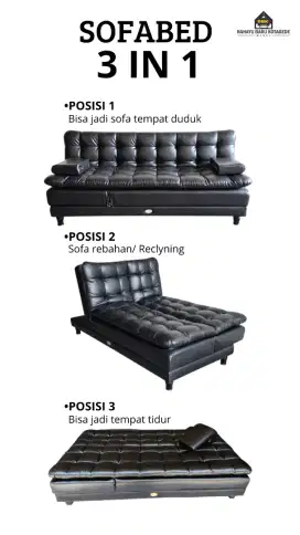 PROMO! Sofabed 3in1 Sofa Bed Santai Sofa Garansi Jogja