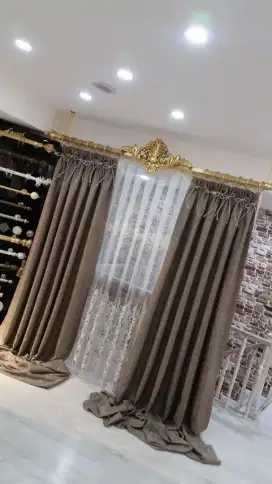 Jual tirai jendela gordyn hordeng gorden wallpaper dinding rollblind v