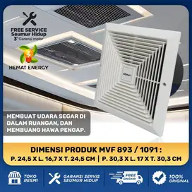 SEKAI Exhaust Fan / Kipas Angin Hexos Plafon Dak 8 inch / 10 inch - MV