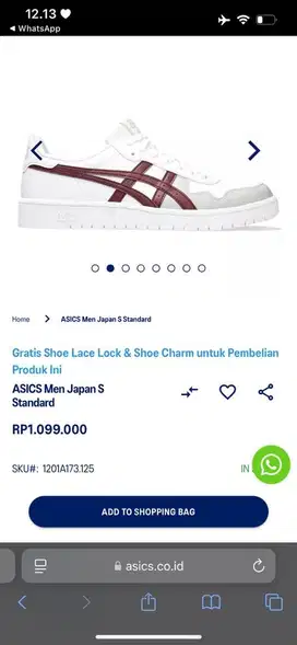 ASICS JAPAN S 'WHITE/PORT ROYAL'