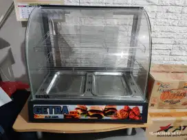 Etalase pemanas makanan/gorengan - Warmer Display Getra