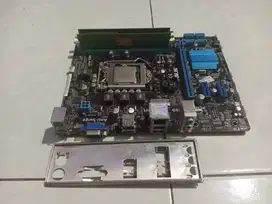 Motherboard Asus H61M-E + Prosesor Core i3 + ram 4GB