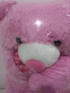 Boneka Beruang Pink Besar (Bekas) (Sudah di Loundry)