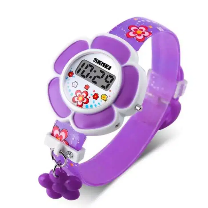 Jam tangan anak perempuan bentuk bunga digital original ab1144