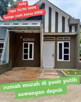 Jual rumah murah berkwalitas masuk mobil shm