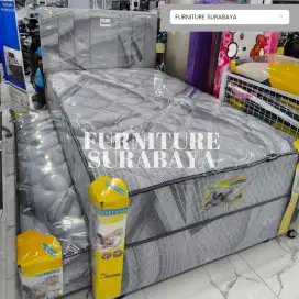 Spring bed 2in1 sorong 120x200 tempat tidur tumpuk 2on1 bedset murah