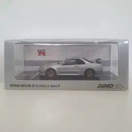 Inno64 Nissan Skyline GT-R R34 1/64 (V-Spec II, VSpec V SPec 2 Silver)