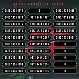 Nomor cantik Telkomsel simpati seri tahun lahir