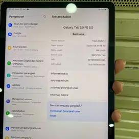Samsung tab s9 fe 5g 6 / 128 resmi fullset original