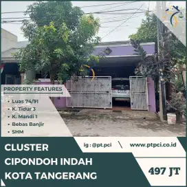 DIJUAL RUMAH DI CLUSTER CIPONDOH INDAH TANGERANG - VIA CESSIE