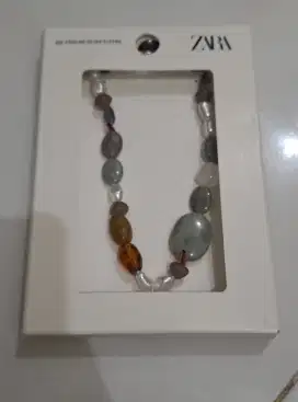 Contrasting Stone Neclace Kalung Zara Original Beli di Zara Jepang New