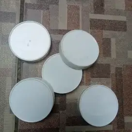5 pcs TUTUP TOPLES/GELAS BAHAN PLASTIK TEBAL PUTIH