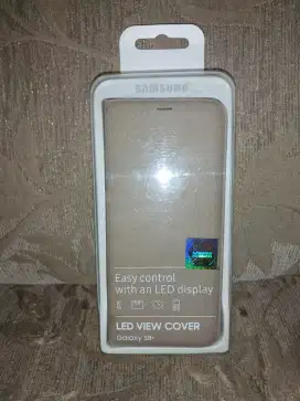 LED Flip Cover Original Samsung S8 Plus Warna Gold, Like New 96%