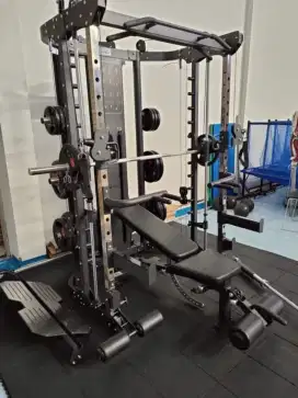 ALAT FITNESS LENGKAP MULTI GYM POWER RACK SMITH MACHINE