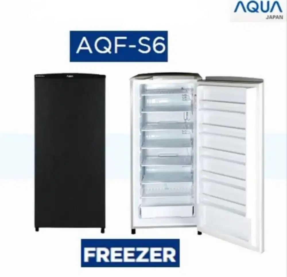 KULKAS FREEZER AQUA AQF S6 (8 RAK) - HITAM