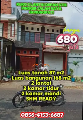 Ruko dan hunian dijual murah depan STIE gunungpati