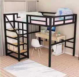 Ranjang tempat tidur mezanin minimalis