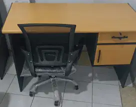 MEJA KERJA / KANTOR TEBAL + KURSI KERJA / KANTOR BARU BEBAS ONGKIR