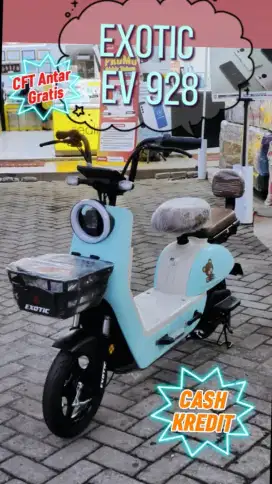 SEPEDA LISTRIK EXOTIC EV928 BLUE NEW BERGARANSI RESMI