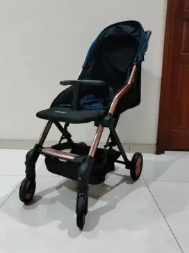 Stroller Bayi Anak HYBRID Original NavyBlue/RoseGold