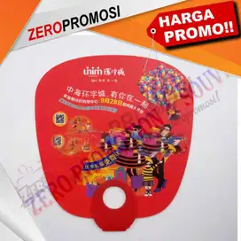 Kipas Gagang Bulat untuk souvenir kantor custom logo