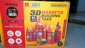 Okiedog 3D magnetic building tiles