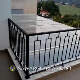 Pasang reling balkon dan tangga minimalis