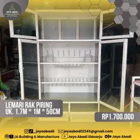 LEMARI RAK PIRING DENGAN 6 PINTU UK. 1.7M*1M*50CM