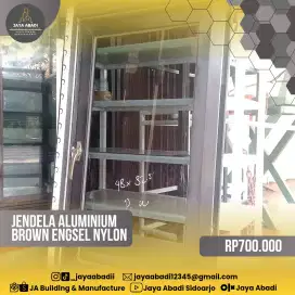 FULL SET JENDELA ALUMINIUM BROWN
DENGAN ENGSEL NYLON