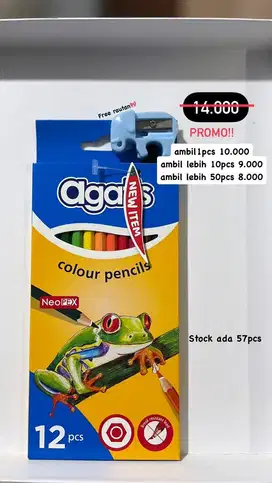 PENSIL WARNA PROMO!!! Pensil warna dan buku semua baru brand MR.DIY