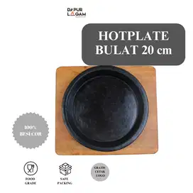 HOTPLATE BULAT POLOS 20CM | HOTPLATE STEAK | CAST IRON | PIRING BAJA