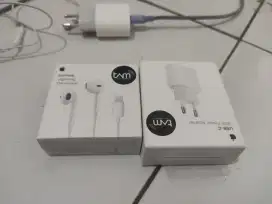 jual charger dan earpods original apple