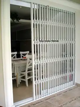 Pintu harmonika / folding gate, pasang service terpercaya, Bandung
