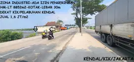 Tanah HM Zona Industri Pinggir jalan Raya Pantura/lingkar Kendal