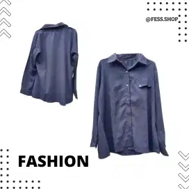 Kemeja Navy- - PRELOVED