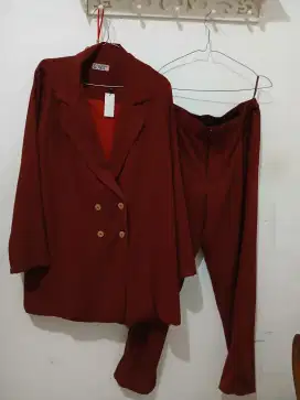 Blazer dan celana panjang one set