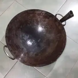 Wajan Baja Hitam Nasi Mie Goreng 50cm Tidak Lengket