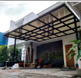 Kanopi alderon sengel 1,2m sudah terpasang