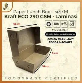 paper lunch box size M (Coklat kraft)