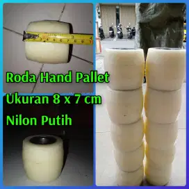 Roda Hand Pallet Nilon Putih dan PU 8 x 7 cm