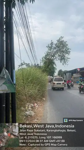 Kavling siap bangun pinggir jalan raya utama Sukatani Cikarang Utara