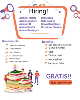INFO LOWONGAN KERJA BARU BUTUH CEPAT