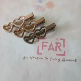 Jepit besi glossy gradasi cokelat