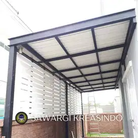 Terima pasang kanopi terpercaya, alderon spandek kaca solarplat dll
