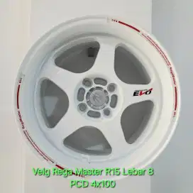 Velg Evo Rega Master Ring 15 Lebar 8
PCD 4x100