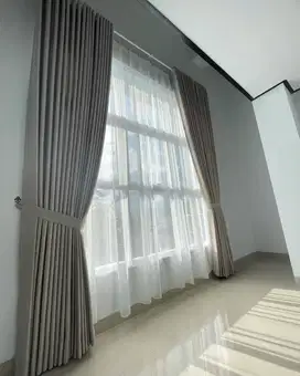 Pembuatan Gorden Blackout Sekat Klinik Hordeng Pintu Gordyn Vitrase