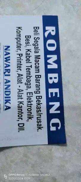 Beli segala macam barang bekas rombeng