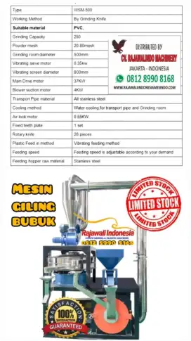 Mesin Giling  Bubuk plastik