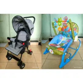 Dijual ALL IN stroller and bouncer baby