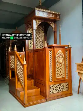 Mimbar masjid minimalis model trap tangga